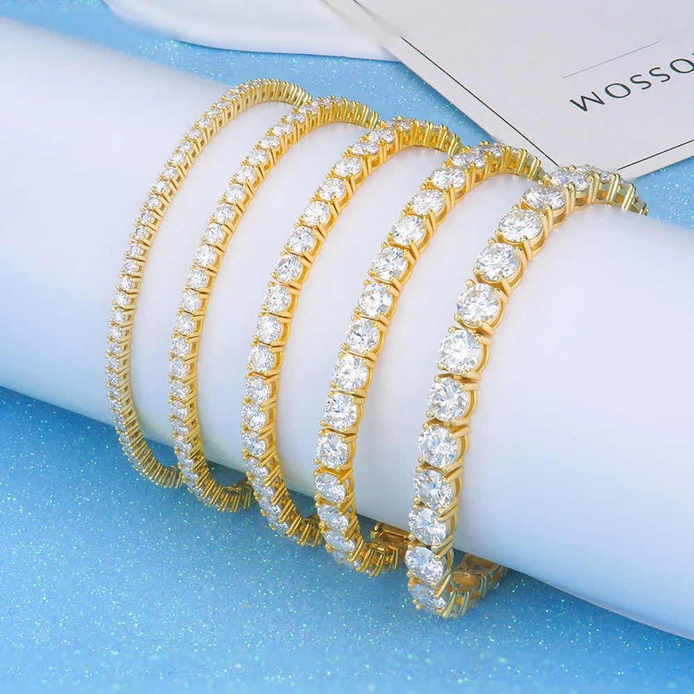 Factory Price D VVS1 Moissanite Tennis Bracelet 925 Sterling Silver