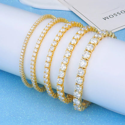 Factory Price D VVS1 Moissanite Tennis Bracelet 925 Sterling Silver