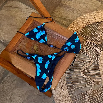 Brazilian Bikini Set Halter Wave