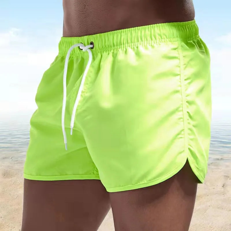 Shorts For Men 2021 Summer Men's Swimwear Shorts Brand Beachwear Sexy Swim Trunks Men Swimsuit Low Waist Breathable Beach Wear