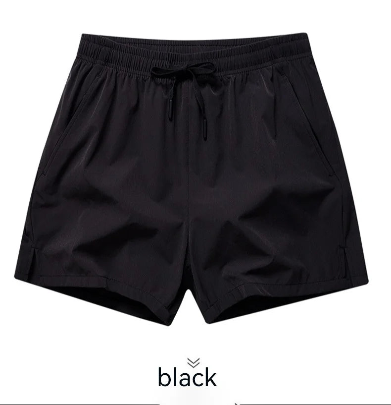 1pcs Summer Men Ice Silk Shorts Quick Drying Running Gym Pants Homme Surf Ventilate Drawstring Casual Outdoor Sport Couple Short