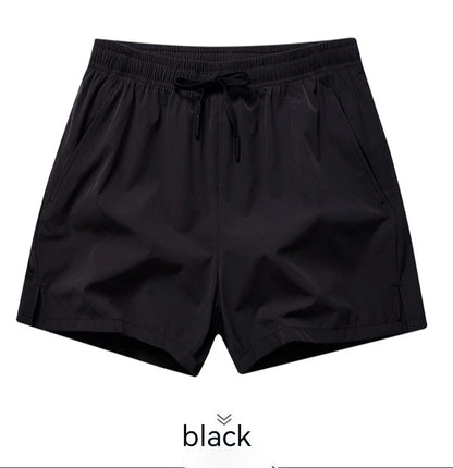 1pcs Summer Men Ice Silk Shorts Quick Drying Running Gym Pants Homme Surf Ventilate Drawstring Casual Outdoor Sport Couple Short