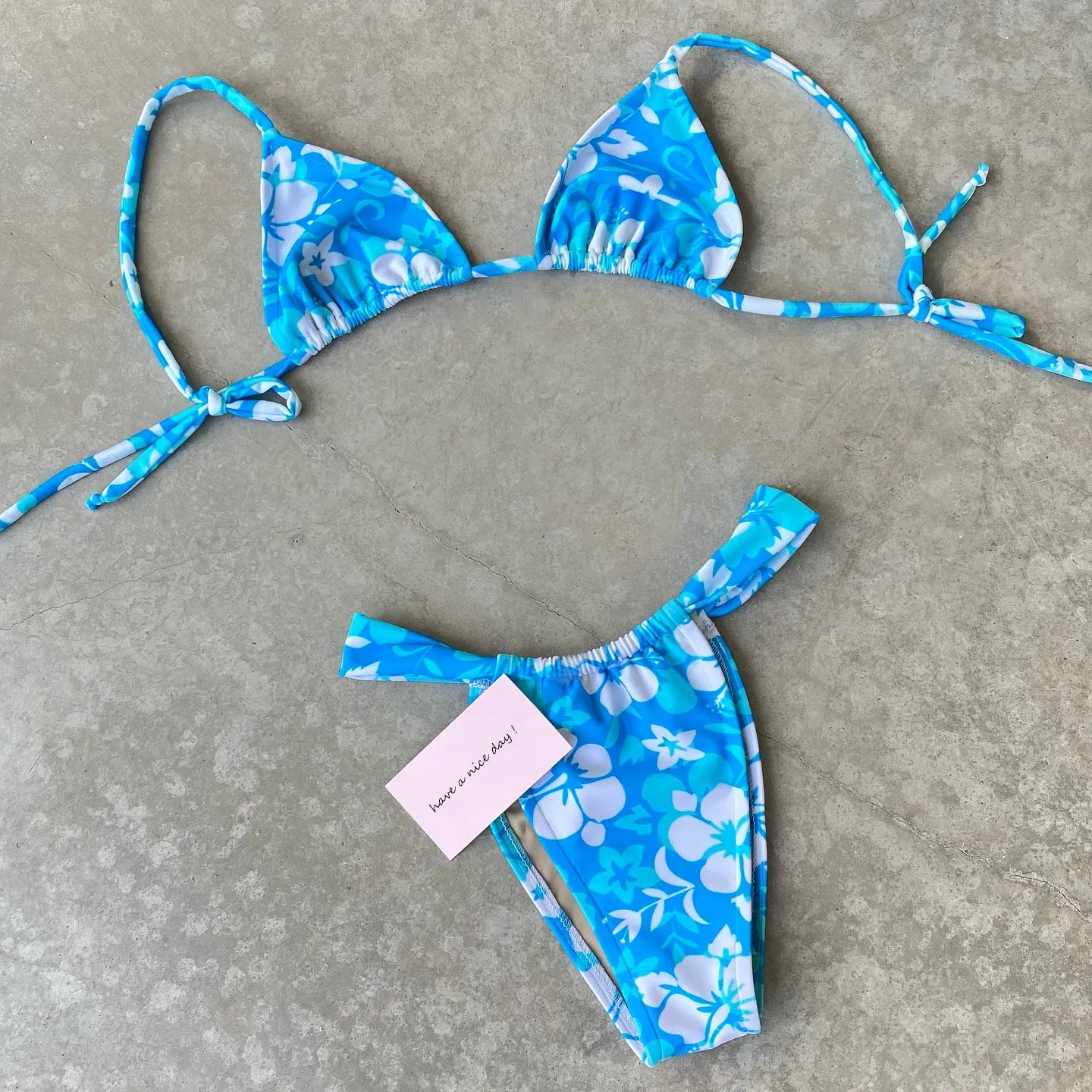 Brazilian Bikini Set Halter Wave