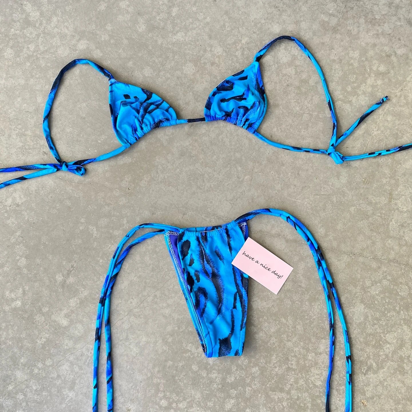 Brazilian Bikini Set Halter Wave