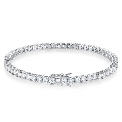 Factory Price D VVS1 Moissanite Tennis Bracelet 925 Sterling Silver