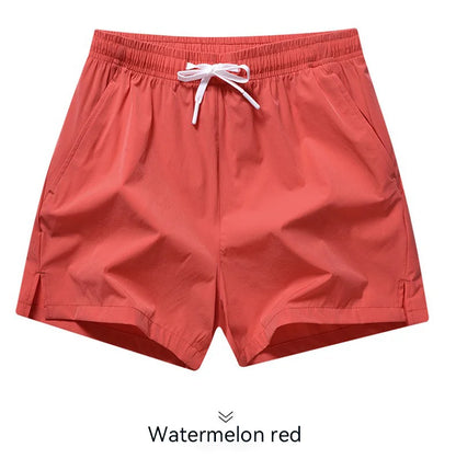 1pcs Summer Men Ice Silk Shorts Quick Drying Running Gym Pants Homme Surf Ventilate Drawstring Casual Outdoor Sport Couple Short