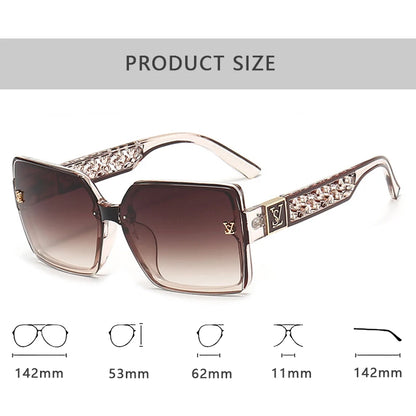 2026 Fashion Brand Luxury Designer Sunglasses Women Square Vintage Elegant Cute Shades Glasses Trendy Travel Party Sunglasses