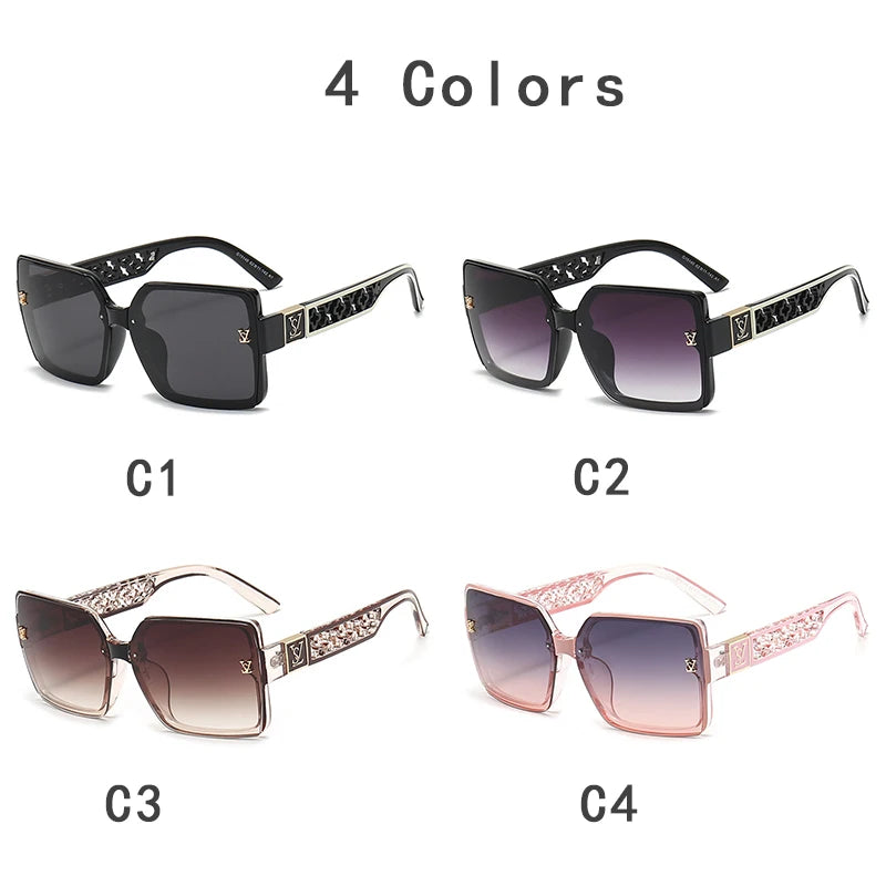 2026 Fashion Brand Luxury Designer Sunglasses Women Square Vintage Elegant Cute Shades Glasses Trendy Travel Party Sunglasses