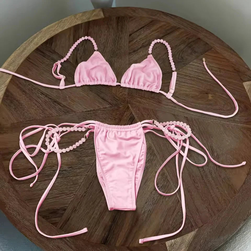 Brazilian Bikini Set Halter Wave