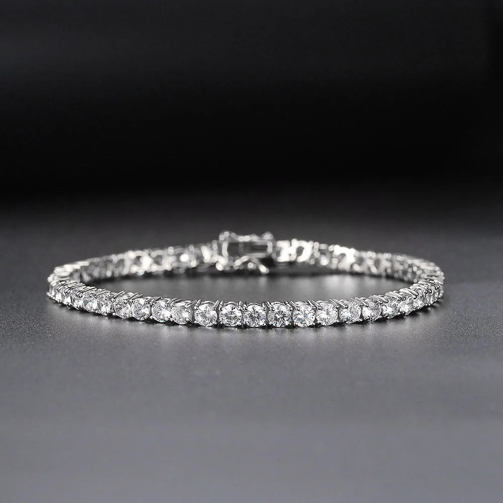 Factory Price D VVS1 Moissanite Tennis Bracelet 925 Sterling Silver