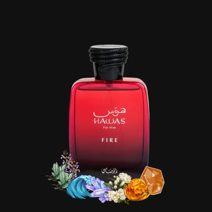 100ML RASASI Hawas Fire Eau De Parfum Pheromone Fragrance Arabian Women's Perfume Pheromone Cologne