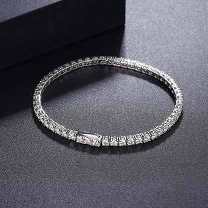 Factory Price D VVS1 Moissanite Tennis Bracelet 925 Sterling Silver