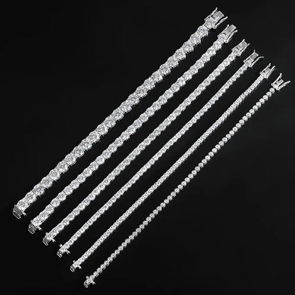 Factory Price D VVS1 Moissanite Tennis Bracelet 925 Sterling Silver
