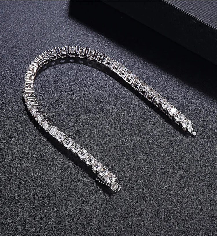 Factory Price D VVS1 Moissanite Tennis Bracelet 925 Sterling Silver